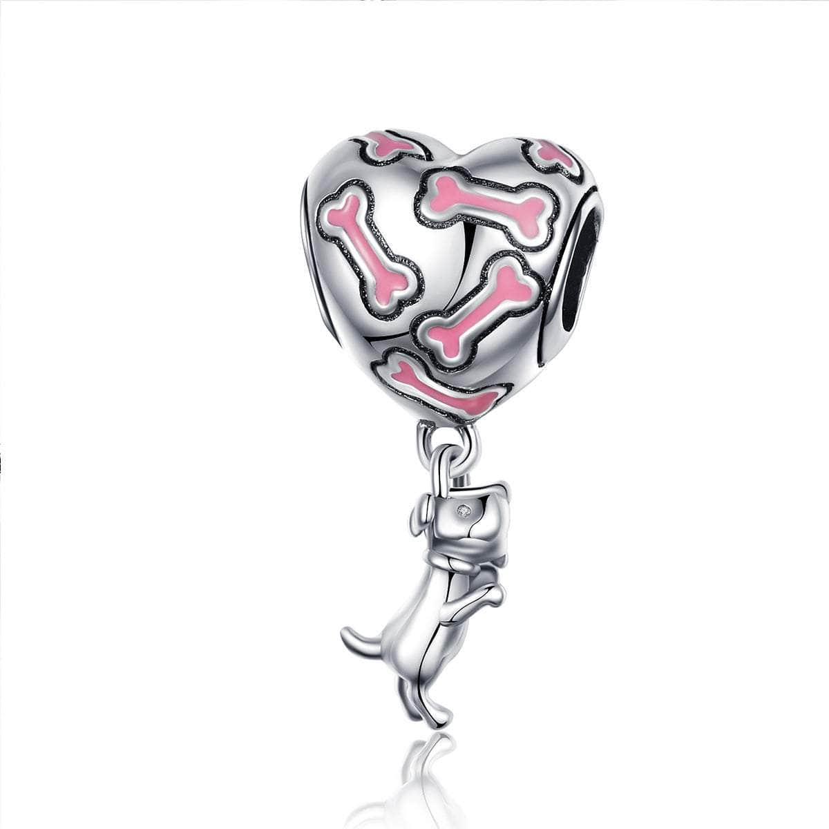 Heart Puppy Bone Charm