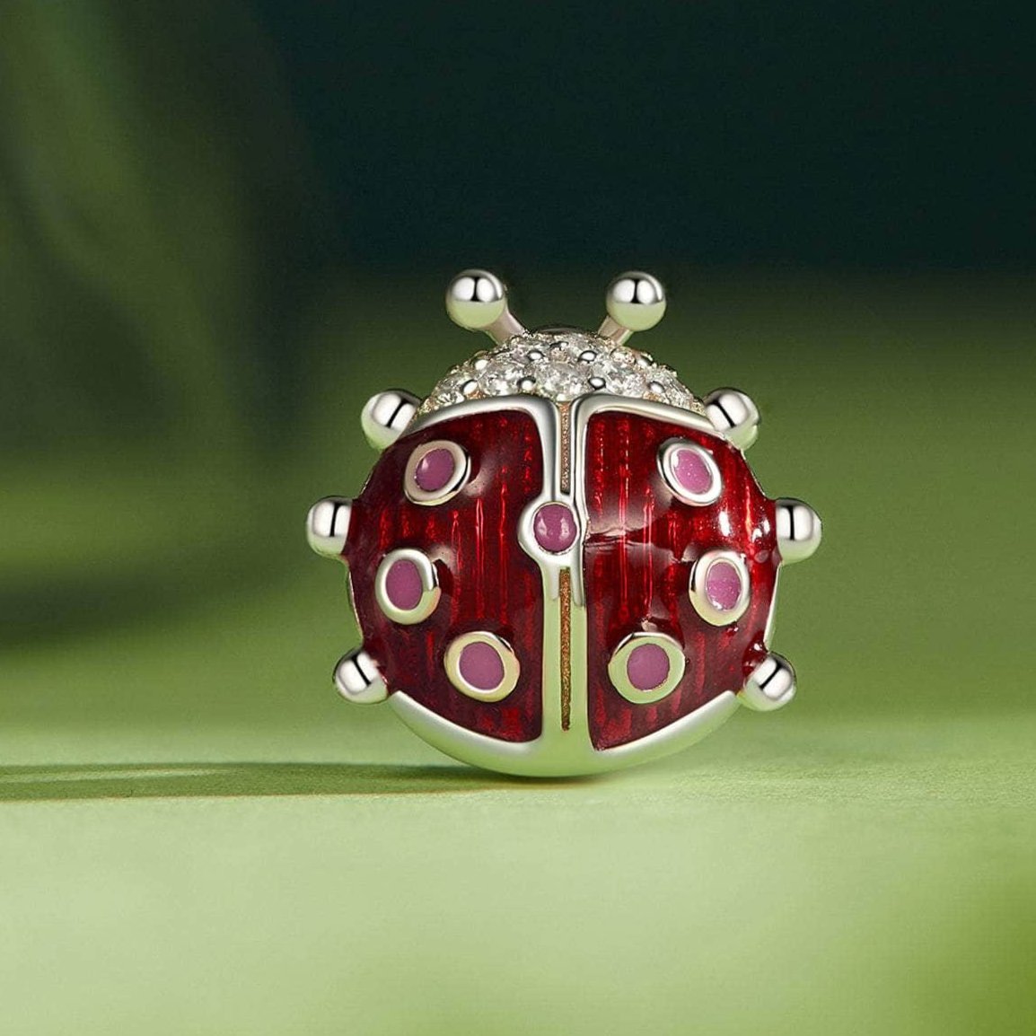 Silver Ladybug Charm