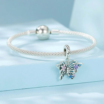 Multi Blue Butterfly Charm