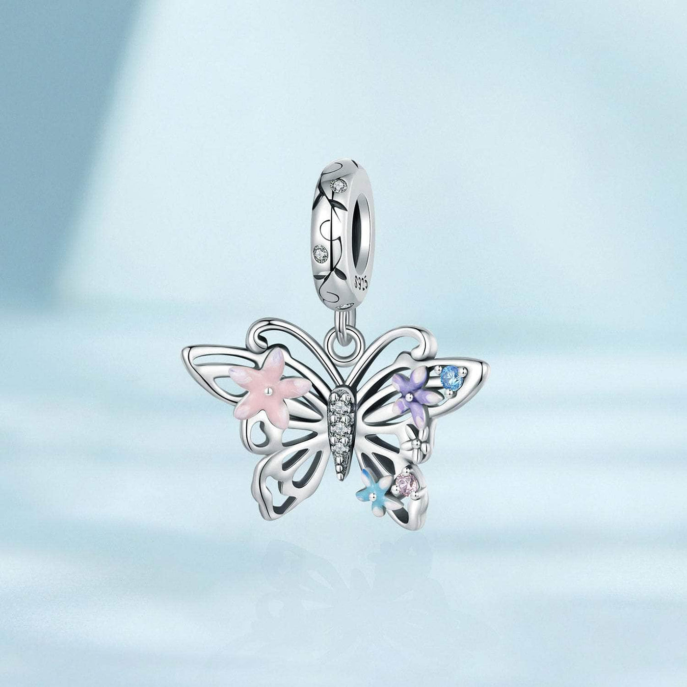 Multi Blue Butterfly Charm