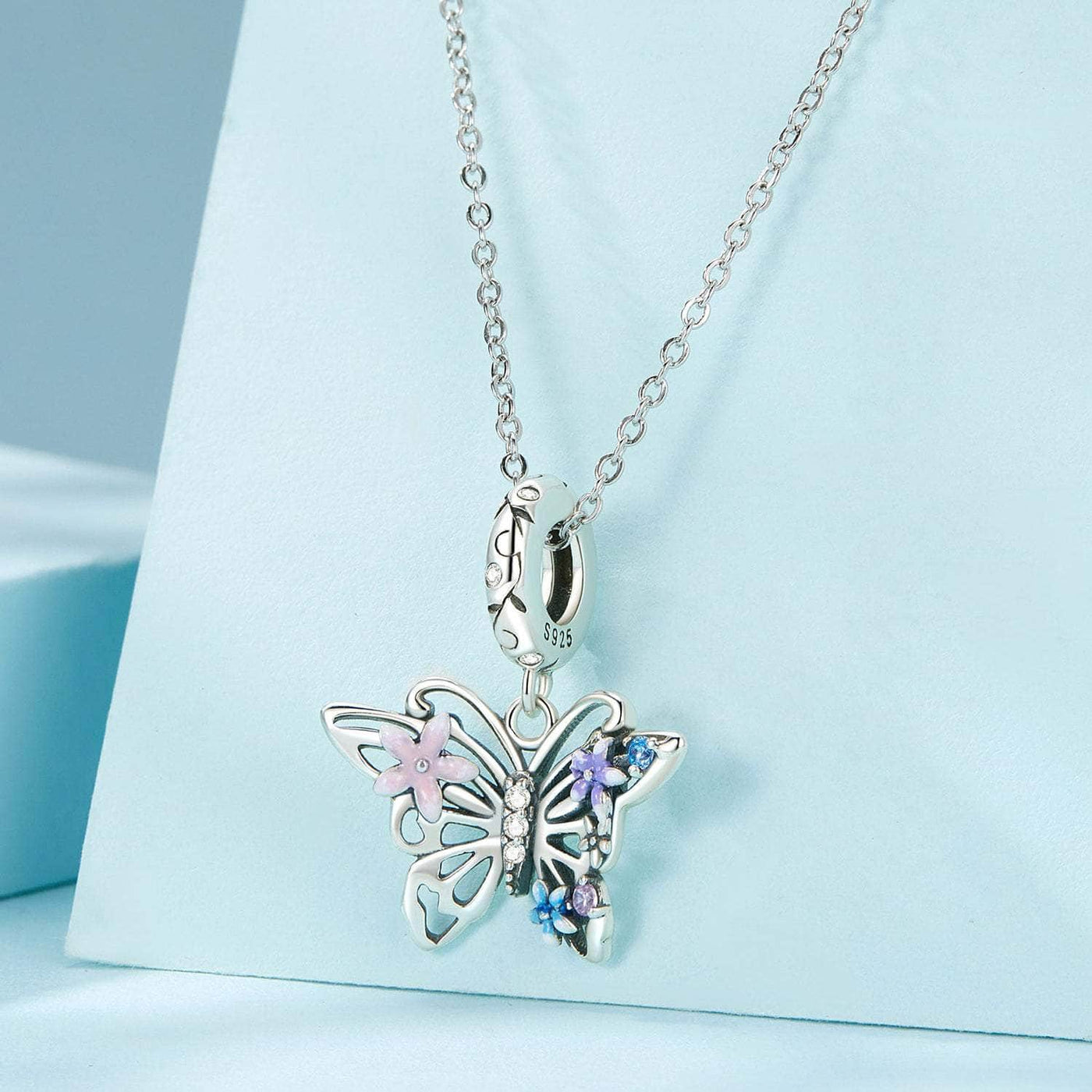 Multi Blue Butterfly Charm