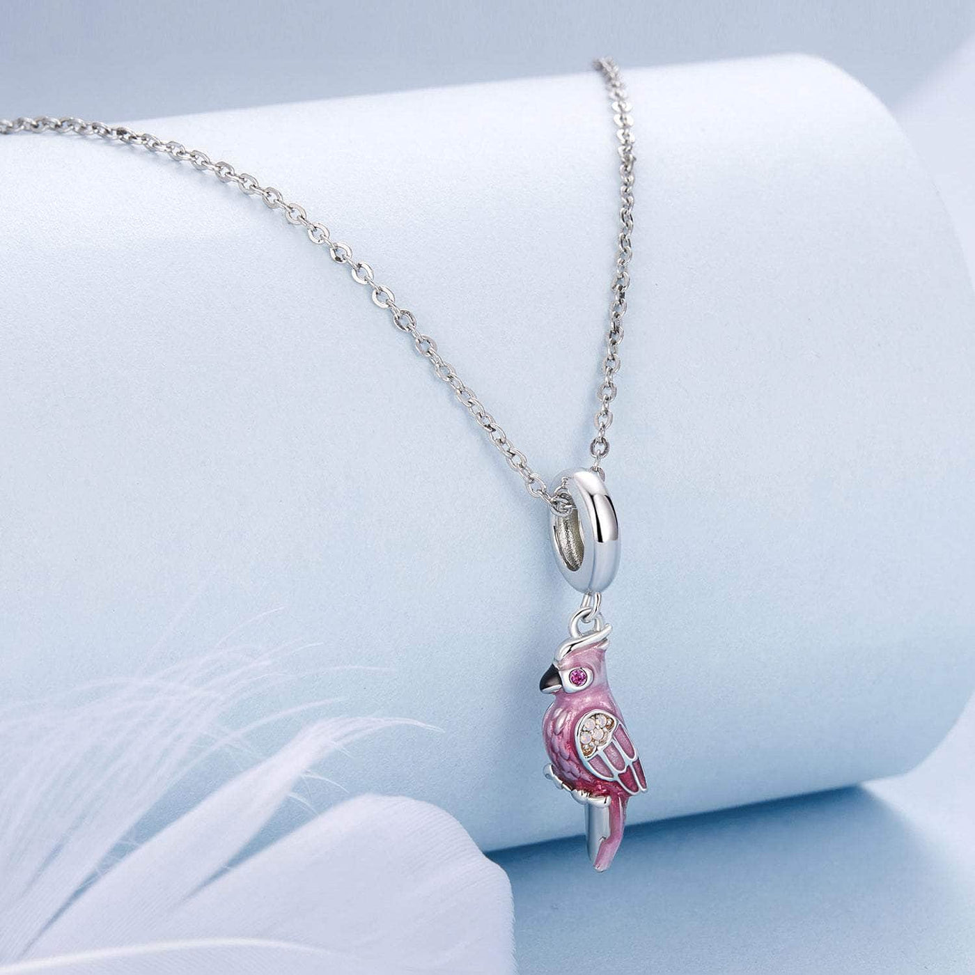 Pink Parrot Charm