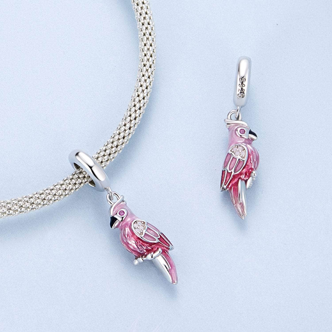 Pink Parrot Charm