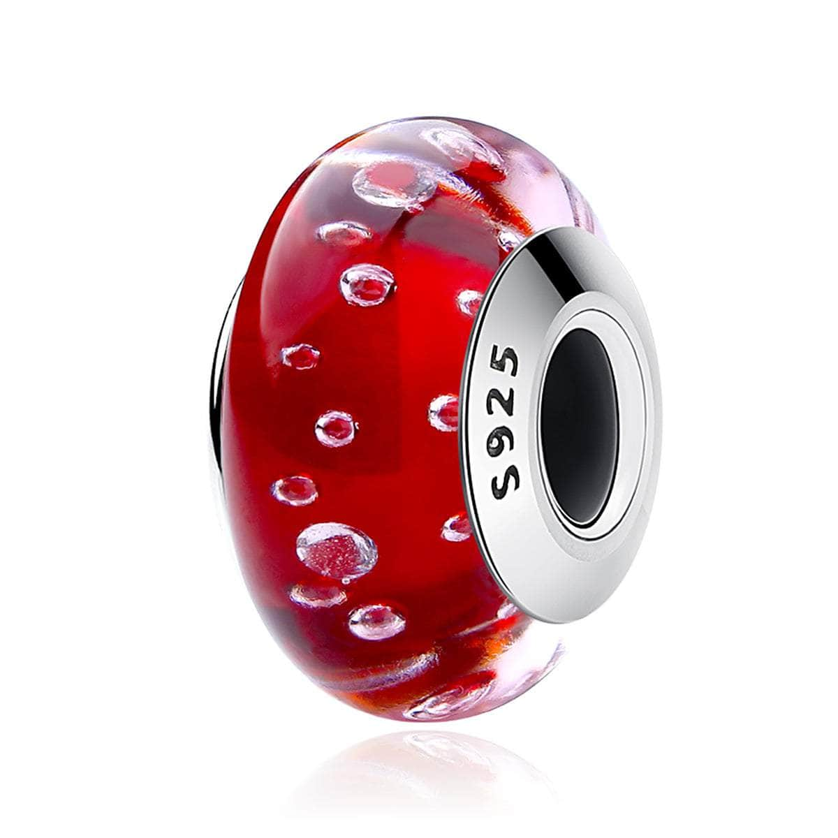 Red Bubble Murano Charm