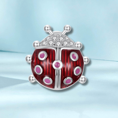 Silver Ladybug Charm