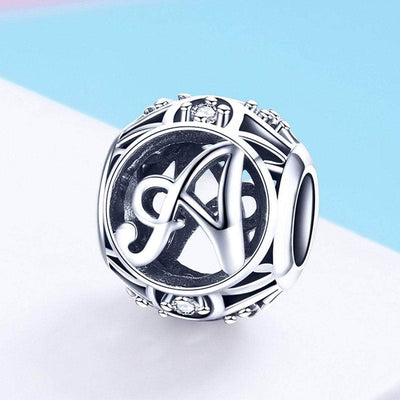 Silver Letter A Charm