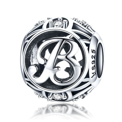 Silver Letter B Charm