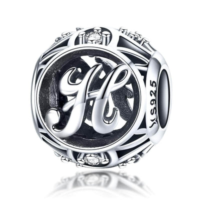 Silver Letter H Charm