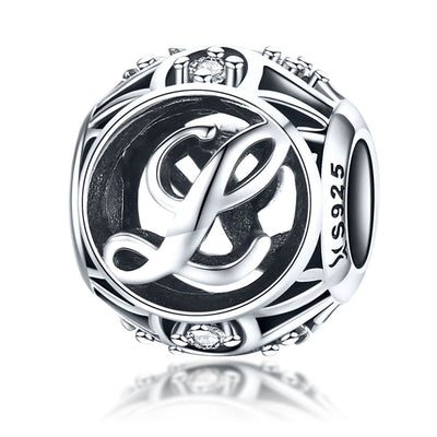 Silver Letter L Charms