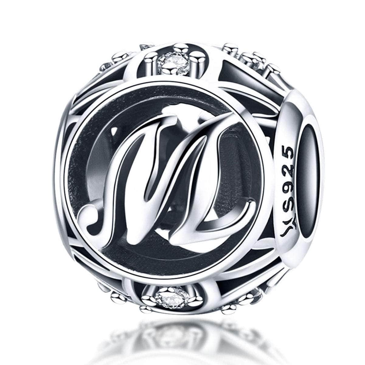 Silver Letter M Charm