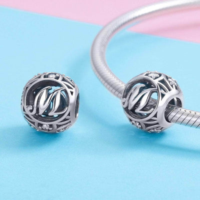 Silver Letter M Charm