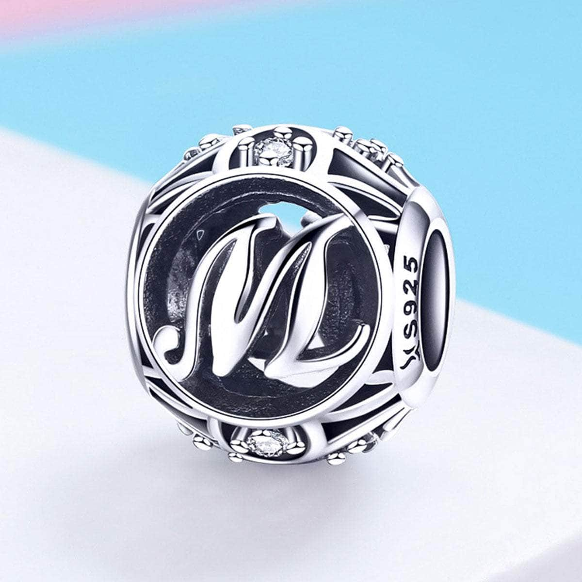 Silver Letter M Charm