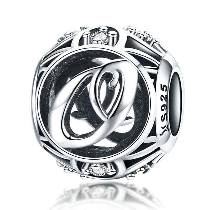 Silver Letter O Charm