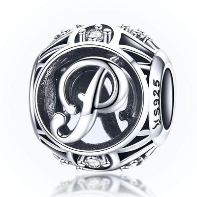 Silver Letter P Charm