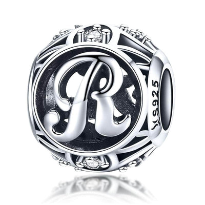 Silver Letter R Charm