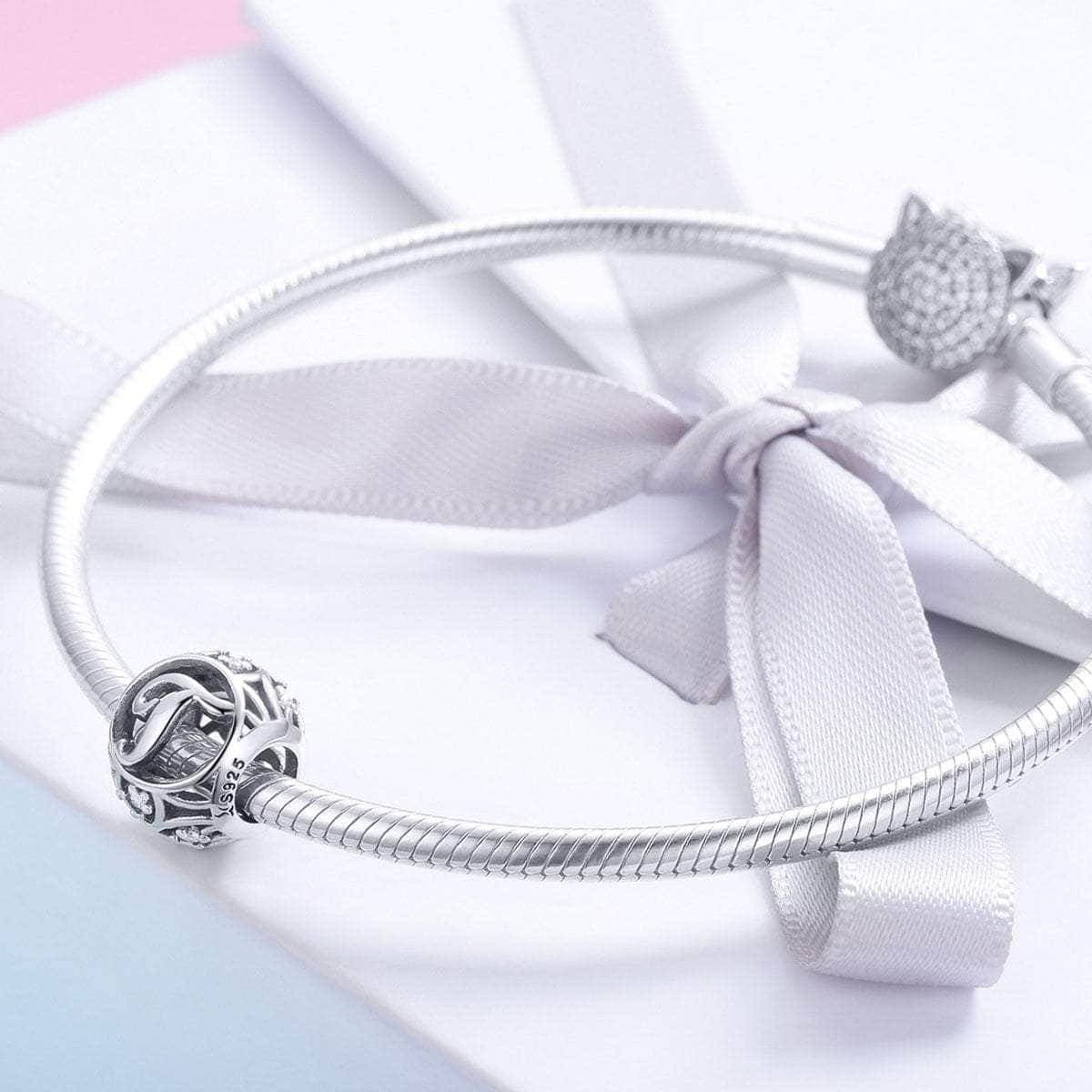 Silver Letter T Charm