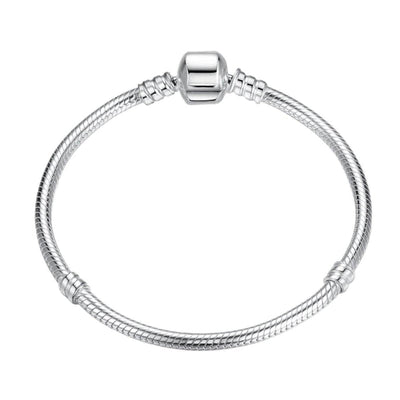 Sterling Silver Barrel Clasp Bracelet